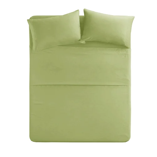 Splendid Fitted Bed Sheet Set Solid Mint Sage Single